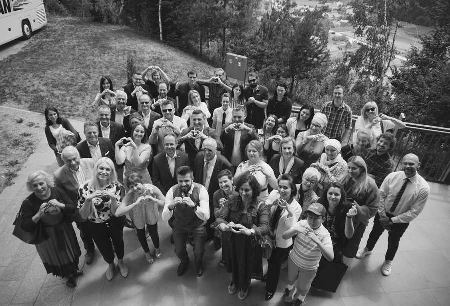 Harmony Project alumni and trainers, gathered together